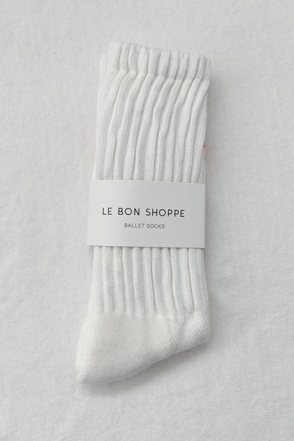 Le Bonne Shoppe Ballet Socks - WHITE