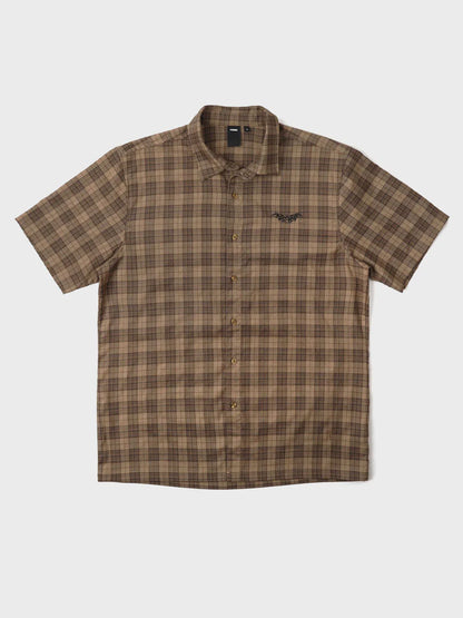 Former Vivan Check SS Shirt - BROWN