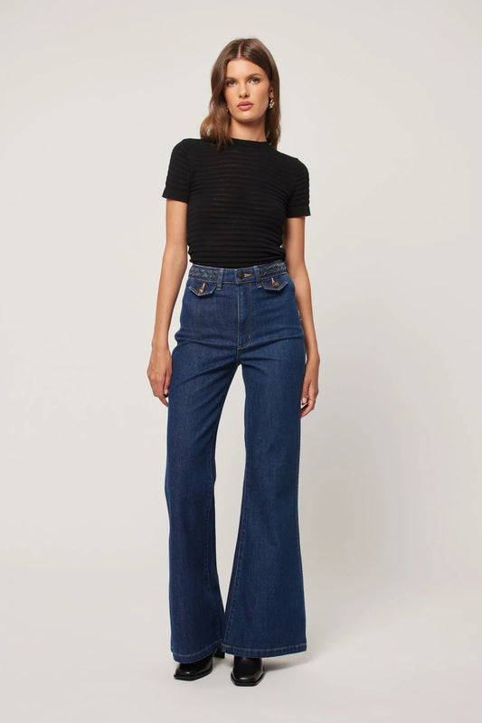 Rolla’s Eastcoast Flare Deep Blue - DARK VINTAGE INDIGO