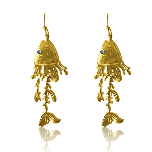 Briwok Coral Trout Earrings - GOLD