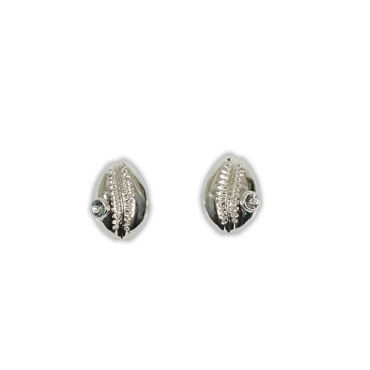 Briwok Cowrie Earrings - SILVER
