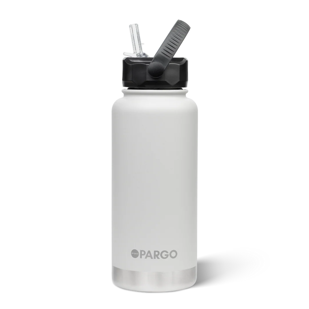 Pargo Insulated Bottle 950ml with straw - WHITE