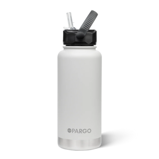 Pargo Insulated Bottle 950ml with straw - WHITE