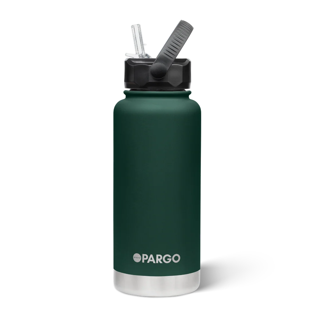 Pargo Insulated Bottle 950ml with straw - FOREST GREEN
