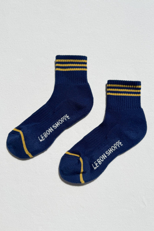 Le Bon Shoppe Girlfriend Socks - NAVY