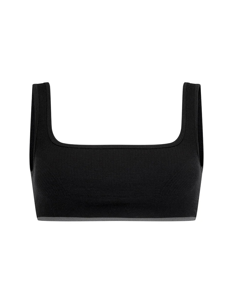 Nagnata Classic Wool Bralet - BLACK