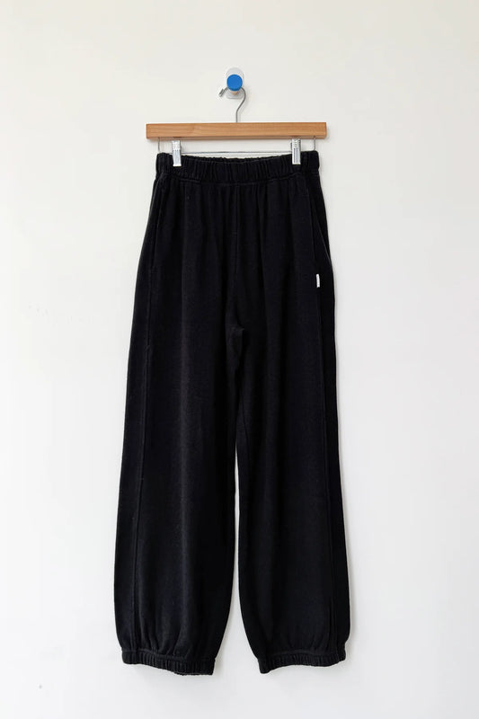Le Bon Shoppe Pointelle Balloon Pants - BLACK
