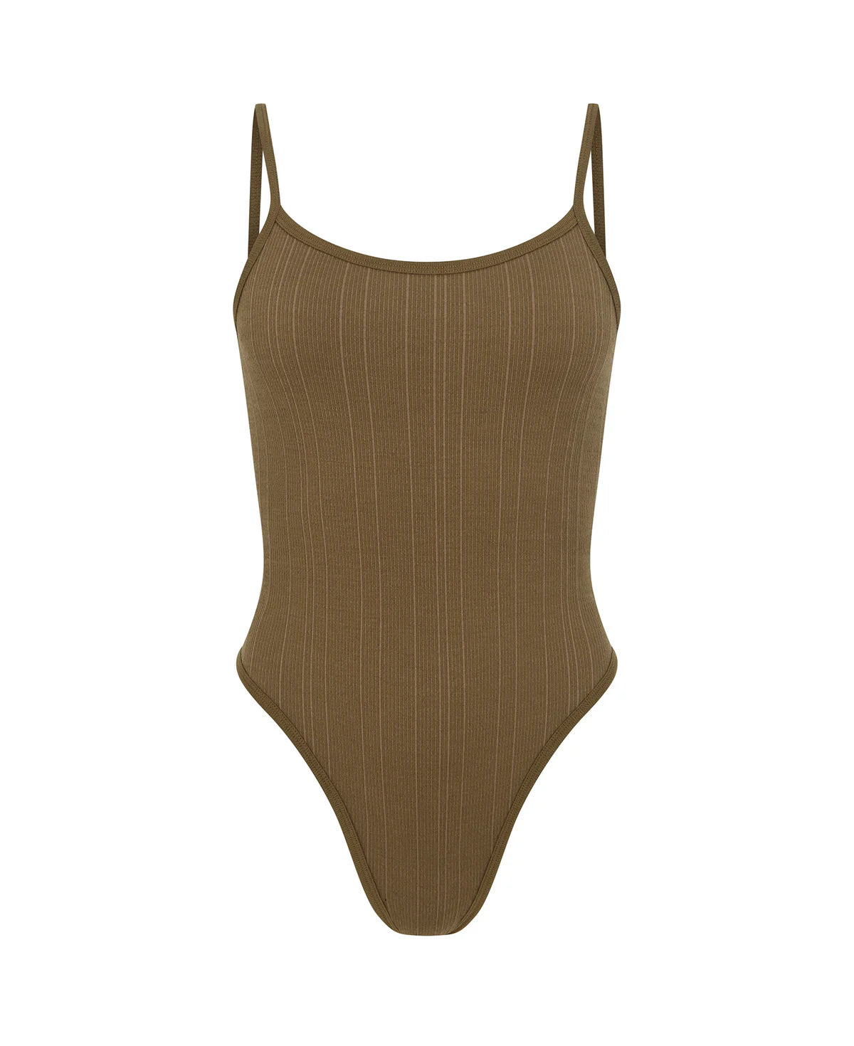 Nagnata Pinstripe Wool Bodysuit - HARVEST